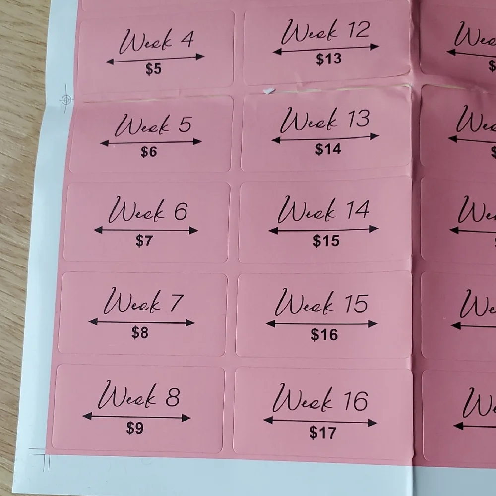 Colorful 52 Weeks Savings Challenge Planner